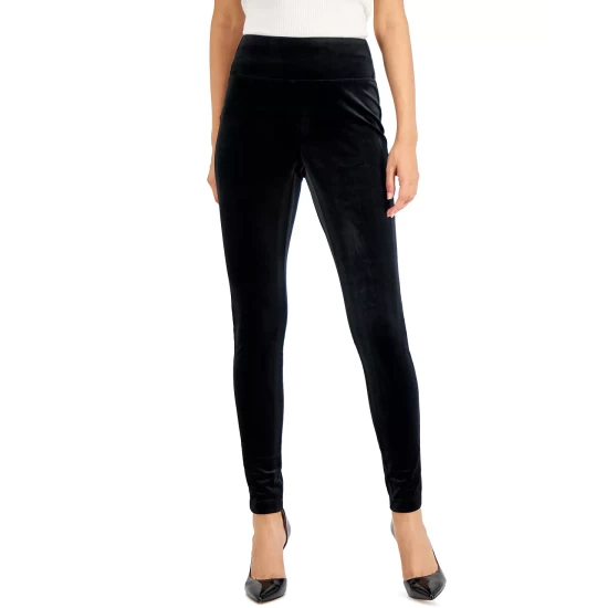 New ๐ INC International Concepts Petite Velvet Skinny Pants, Created For Macy's Deep Black ๐ 7 New ๐ INC International Concepts Petite Velvet Skinny Pants, Created For Macy's Deep Black ๐ - Image 5
