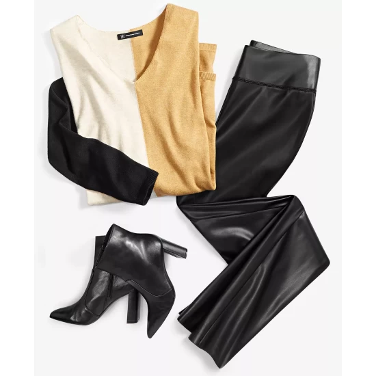 Best Sale 🎉 INC International Concepts Ade Samuel For INC 👩 Women's Color Blocked 👗 Dress, Created For Macy's Deep Black 🌟 7 Best Sale 🎉 INC International Concepts Ade Samuel For INC 👩 Women's Color Blocked 👗 Dress, Created For Macy's Deep Black 🌟 - Image 5