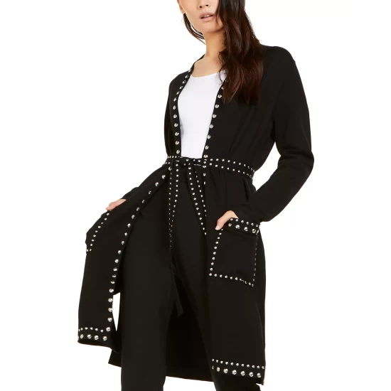 Buy ❤️ INC International Concepts Studded Cardigan, Created For Macy's Deep Black 🔥 6 Buy ❤️ INC International Concepts Studded Cardigan, Created For Macy's Deep Black 🔥 - Image 4