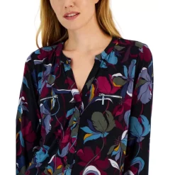 Best Sale 🤩 INC International Concepts 👩 Women's Printed Long-Sleeve Zip-Pocket Top, Created For Macy's Zoey Garden 🎉 9 Best Sale 🤩 INC International Concepts 👩 Women's Printed Long-Sleeve Zip-Pocket Top, Created For Macy's Zoey Garden 🎉 -Inc International Sales unnamed file 419