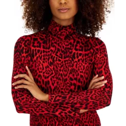 Deals ❤️ INC International Concepts Petite Mesh Turtleneck, Created For Macy's Chantal Cheetah 😀 -Inc International Sales unnamed file 420