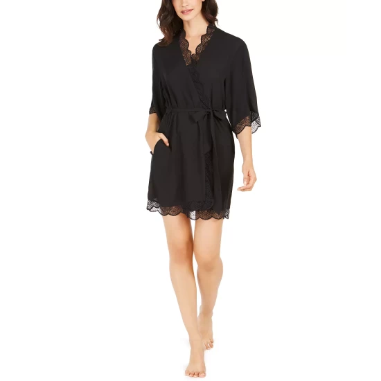 Best Sale ๐ฅ INC International Concepts Lace Trim Short Robe, Created For Macy's Ski Patrol โจ 4 Best Sale ๐ฅ INC International Concepts Lace Trim Short Robe, Created For Macy's Ski Patrol โจ - Image 2