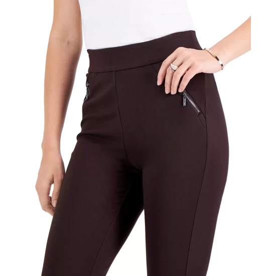 Hot Sale ✨ INC International Concepts 👩 Women's Zip-Pocket Pants, Created For Macy's French Roast ⭐ 7 Hot Sale ✨ INC International Concepts 👩 Women's Zip-Pocket Pants, Created For Macy's French Roast ⭐ - Image 5