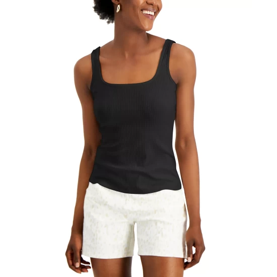 Best Pirce ๐ INC International Concepts ๐ฉ Women's Square Neck Rib Tank, Created For Macy's Deep Black ๐ 4 Best Pirce ๐ INC International Concepts ๐ฉ Women's Square Neck Rib Tank, Created For Macy's Deep Black ๐ - Image 2