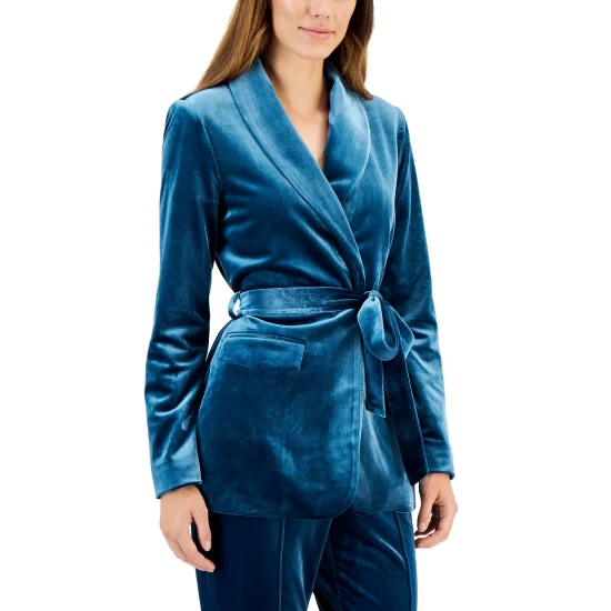 Hot Sale ๐ INC International Concepts Velvet Wrap Blazer, Created For Macy's Royal Velvet W โจ 6 Hot Sale ๐ INC International Concepts Velvet Wrap Blazer, Created For Macy's Royal Velvet W โจ - Image 4
