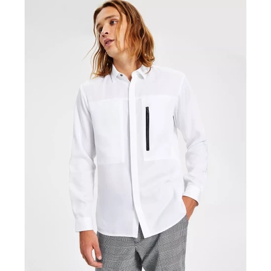 Best deal ๐ INC International Concepts Men's Classic-Fit Long Sleeve Zip-Pocket ๐ Shirt, Created For Macy's Deep Black ๐ฏ 7 Best deal ๐ INC International Concepts Men's Classic-Fit Long Sleeve Zip-Pocket ๐ Shirt, Created For Macy's Deep Black ๐ฏ - Image 5