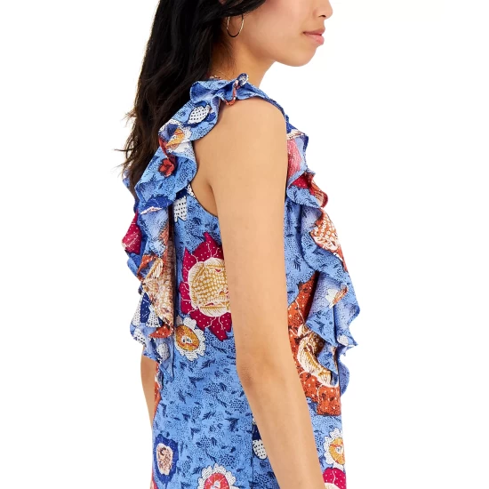 Promo ๐ INC International Concepts ๐ฉ Women's Printed Ruffled Top, Created For Macy's Deeta Batik C1 ๐ 6 Promo ๐ INC International Concepts ๐ฉ Women's Printed Ruffled Top, Created For Macy's Deeta Batik C1 ๐ - Image 4