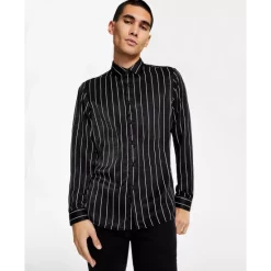 Best reviews of 👏 INC International Concepts Men's Classic-Fit Stripe Satin Button-Down 👕 Shirt, Created For Macy's Deep Black 🌟 -Inc International Sales unnamed file 543