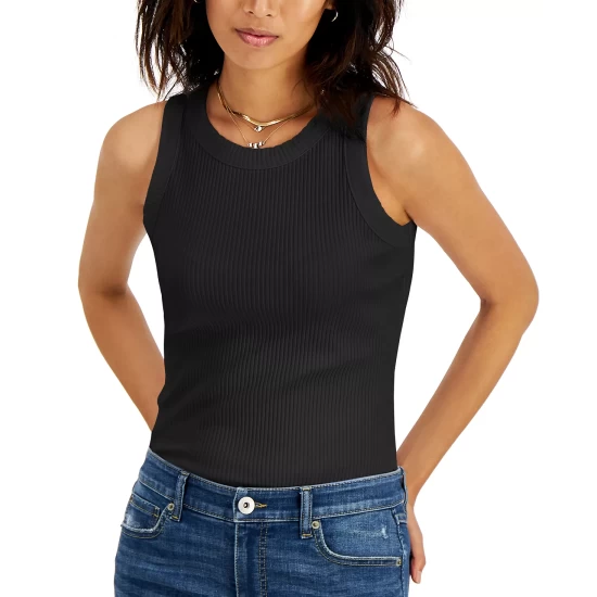 Hot Sale โค๏ธ INC International Concepts ๐ฉ Women's Ribbed Crewneck Top, Created For Macy's Deep Black ๐ 6 Hot Sale โค๏ธ INC International Concepts ๐ฉ Women's Ribbed Crewneck Top, Created For Macy's Deep Black ๐ - Image 4