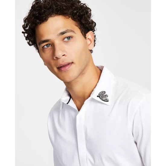 Buy ๐ INC International Concepts Men's Long-Sleeve Embellished-Collar ๐ Shirt, Created For Macy's Bright White ๐คฉ 6 Buy ๐ INC International Concepts Men's Long-Sleeve Embellished-Collar ๐ Shirt, Created For Macy's Bright White ๐คฉ - Image 4