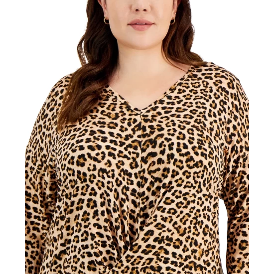 Wholesale โญ INC International Concepts Plus Size Twist Front Top In Print & Solids, Created For Macy's Heather Belle ๐ 9 Wholesale โญ INC International Concepts Plus Size Twist Front Top In Print & Solids, Created For Macy's Heather Belle ๐ - Image 7
