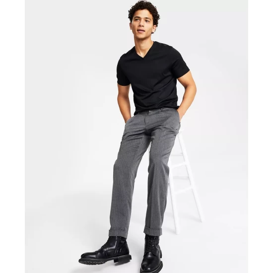 Promo 🎉 INC International Concepts Men's Classic-Fit Herringbone Pleated Suit Pants, Created For Macy's Deep Black ⭐ 10 Promo 🎉 INC International Concepts Men's Classic-Fit Herringbone Pleated Suit Pants, Created For Macy's Deep Black ⭐ - Image 8