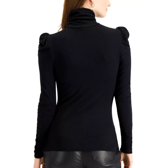Wholesale ๐ INC International Concepts ๐ฉ Women's Puff-Sleeve Turtleneck Top, Created For Macy's Deep Black ๐ 6 Wholesale ๐ INC International Concepts ๐ฉ Women's Puff-Sleeve Turtleneck Top, Created For Macy's Deep Black ๐ - Image 4