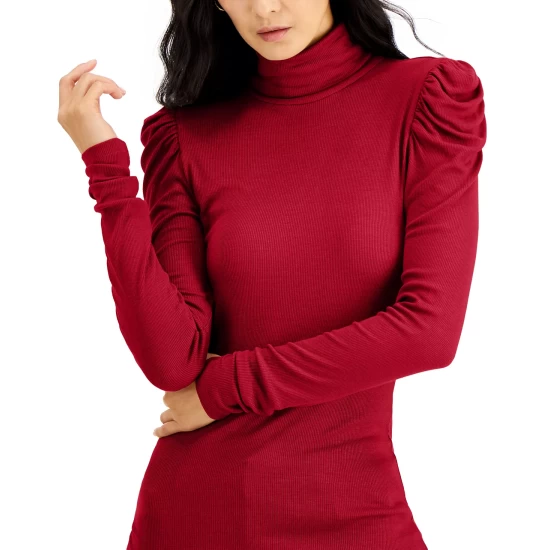 Wholesale ๐ INC International Concepts ๐ฉ Women's Puff-Sleeve Turtleneck Top, Created For Macy's Deep Black ๐ 7 Wholesale ๐ INC International Concepts ๐ฉ Women's Puff-Sleeve Turtleneck Top, Created For Macy's Deep Black ๐ - Image 5