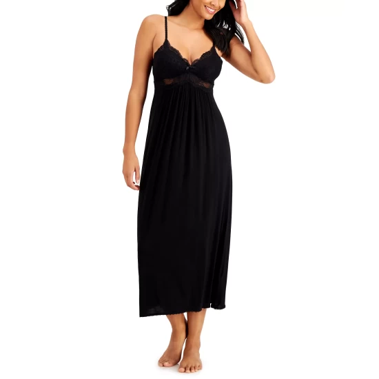 Best deal โ INC International Concepts Knit Lace Cup Long Nightgown Lingerie, Created For Macy's Deep Black ๐ 4 Best deal โ INC International Concepts Knit Lace Cup Long Nightgown Lingerie, Created For Macy's Deep Black ๐ - Image 2
