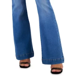 Hot Sale 🔥 INC International Concepts 👩 Women's Pull-On Flare-Leg 👖 Jeans, Created For Macy's Medium Indigo 🤩 -Inc International Sales unnamed file 641