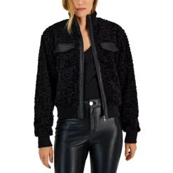 Best Sale 🔥 INC International Concepts 👩 Women's Faux-Fur Jacket, Created For Macy's Deep Black 🥰 -Inc International Sales unnamed file 65