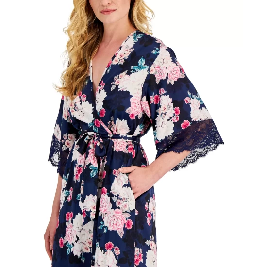 Promo ๐ INC International Concepts ๐ฉ Women's Bouquet Lace-Trim Long Wrap Robe, Created For Macy's Bouquet Floral ๐ 6 Promo ๐ INC International Concepts ๐ฉ Women's Bouquet Lace-Trim Long Wrap Robe, Created For Macy's Bouquet Floral ๐ - Image 4