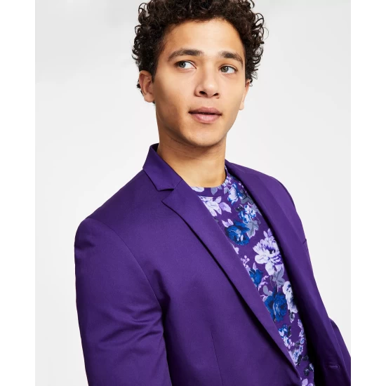 Best Sale ✨ INC International Concepts Men's Rick Slim-Fit Solid Three-Pocket Blazer, Created For Macy's Deep Purple ✨ 6 Best Sale ✨ INC International Concepts Men's Rick Slim-Fit Solid Three-Pocket Blazer, Created For Macy's Deep Purple ✨ - Image 4