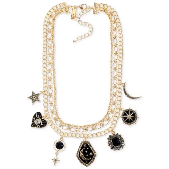 Flash Sale ๐ INC International Concepts Gold-Tone Mixed Stone Color Evil Eye Heart Layered Charm Necklace, 16 + 3 Extender, Created For Macy's Grey ๐ 4 Flash Sale ๐ INC International Concepts Gold-Tone Mixed Stone Color Evil Eye Heart Layered Charm Necklace, 16 + 3 Extender, Created For Macy's Grey ๐ - Image 2