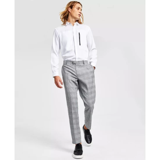 Deals 🔥 INC International Concepts Men's Slim-Fit Glen Plaid Pants, Created For Macy's Deep Black ⭐ 10 Deals 🔥 INC International Concepts Men's Slim-Fit Glen Plaid Pants, Created For Macy's Deep Black ⭐ - Image 8
