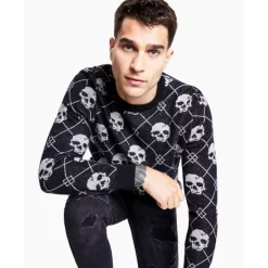 Cheap 😀 INC International Concepts Men's Cashmere Skully Sweater, Created For Macy's Deep Black 🌟 -Inc International Sales unnamed file 785