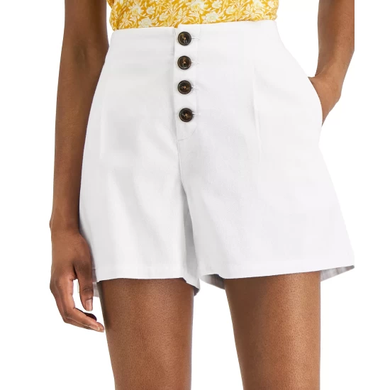 Budget ๐ฅ INC International Concepts ๐ฉ Women's High Rise Button Fly Shorts, Created For Macy's Bright White ๐ 7 Budget ๐ฅ INC International Concepts ๐ฉ Women's High Rise Button Fly Shorts, Created For Macy's Bright White ๐ - Image 5