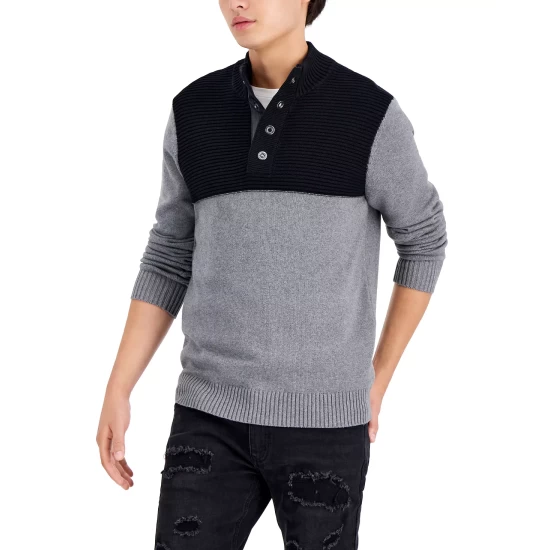 Top 10 😀 INC International Concepts Men's Colorblocked Mock Neck Sweater Created For Macy's Heather Grey ❤️ 7 Top 10 😀 INC International Concepts Men's Colorblocked Mock Neck Sweater Created For Macy's Heather Grey ❤️ - Image 5