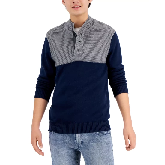 Top 10 😀 INC International Concepts Men's Colorblocked Mock Neck Sweater Created For Macy's Heather Grey ❤️ 8 Top 10 😀 INC International Concepts Men's Colorblocked Mock Neck Sweater Created For Macy's Heather Grey ❤️ - Image 6