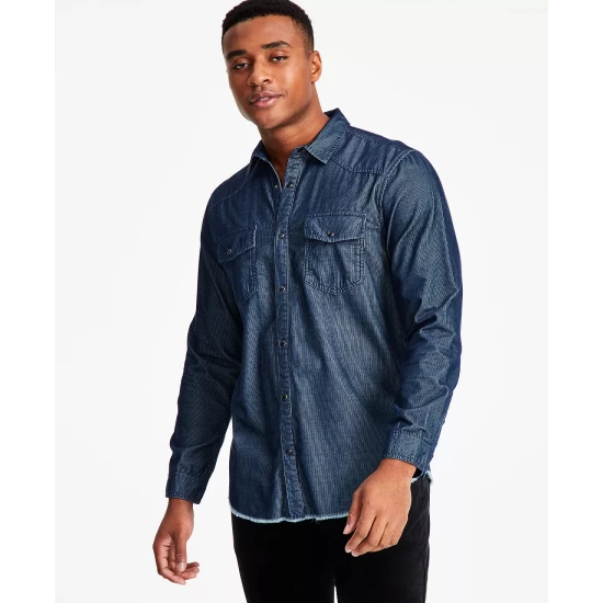 Cheap 💯 INC International Concepts Men's Jonny Regular-Fit Corduroy Western 👕 Shirt, Created For Macy's Deep Black 🎁 7 Cheap 💯 INC International Concepts Men's Jonny Regular-Fit Corduroy Western 👕 Shirt, Created For Macy's Deep Black 🎁 - Image 5