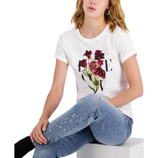 Best deal ๐งจ INC International Concepts ๐ฉ Women's Love Rolled-Cuff Graphic T-Shirt, Created For Macy's Love Graphic ๐ 6 Best deal ๐งจ INC International Concepts ๐ฉ Women's Love Rolled-Cuff Graphic T-Shirt, Created For Macy's Love Graphic ๐ - Image 4