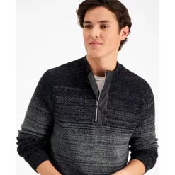 Outlet 🥰 INC International Concepts Men's Quarter-Zip Ombré Sweater, Created For Macy's Deep Black 🎉 14 Outlet 🥰 INC International Concepts Men's Quarter-Zip Ombré Sweater, Created For Macy's Deep Black 🎉 -Inc International Sales unnamed file 930
