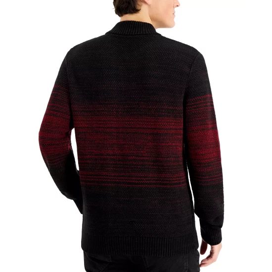 Outlet 🥰 INC International Concepts Men's Quarter-Zip Ombré Sweater, Created For Macy's Deep Black 🎉 8 Outlet 🥰 INC International Concepts Men's Quarter-Zip Ombré Sweater, Created For Macy's Deep Black 🎉 - Image 6