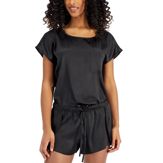 Budget โค๏ธ INC International Concepts Satin Shorts Pajama Set, Created For Macy's Deep Black ๐ 6 Budget โค๏ธ INC International Concepts Satin Shorts Pajama Set, Created For Macy's Deep Black ๐ - Image 4