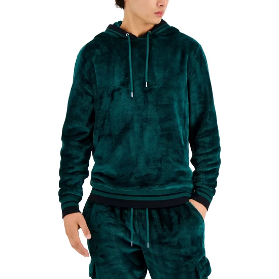 Best Pirce 🌟 INC International Concepts I.N.C. International Concepts® Men's Regular-Fit Ribbed Velour Hoodie, Created For Macy's Rain Forest 👏 10 Best Pirce 🌟 INC International Concepts I.N.C. International Concepts® Men's Regular-Fit Ribbed Velour Hoodie, Created For Macy's Rain Forest 👏 - Image 8